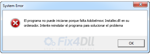 Adobelmsvc Installer.dll falta